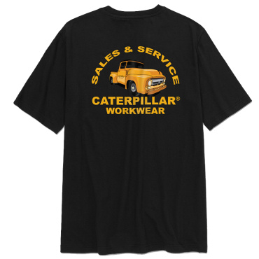 CATERPILLAR Graphic Car black men's T shirt, comfortable, modern, stylish CAT gr