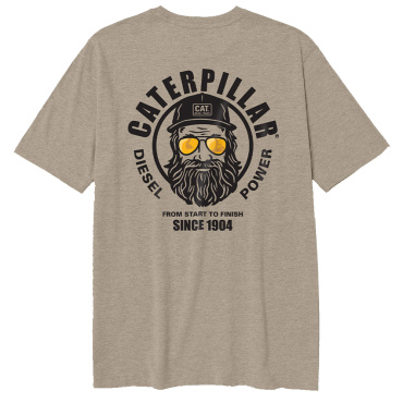 CATERPILLAR Graphic Men grey men's T shirt, comfortable, modern, stylish CAT gra