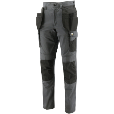 CATERPILLAR Cargo Stretch Knee Pocket šedé pánské pracovní kalhoty