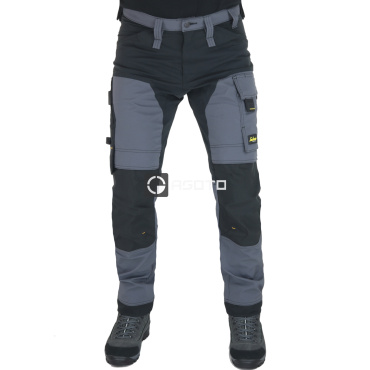 SNICKERS AllroundWork Full Stretch 4 Way Softshell šedé pánské pracovní kalhoty