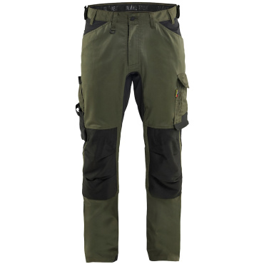 BLAKLADER Sweden Craftsman Stretch olivové pánské pracovní kalhoty