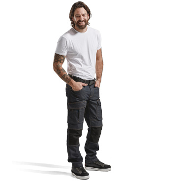 BLAKLADER Sweden Jeans modré pánské pracovní odolné kahoty, pružný Stretch