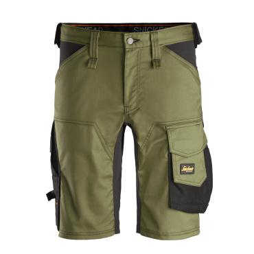 SNICKERS AllroundWork Stretch khaki pánské pracovní kraťasy