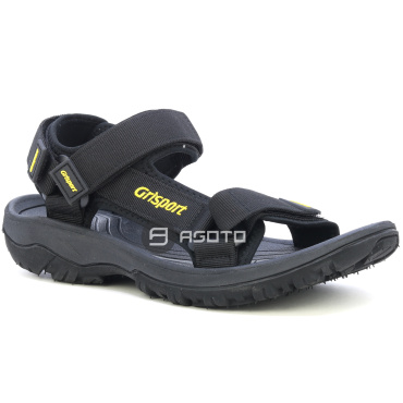 GRISPORT Sasso 60 black men's outdoor sandals, durable on rough terrain and exce