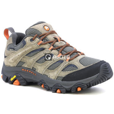 MERRELL MOAB 3 GTX olive men's leather outdoor shoes with Gore-Tex® membrane