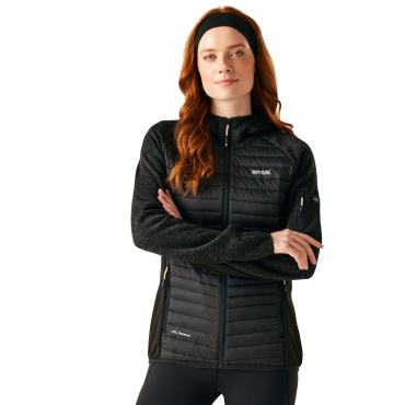 REGATTA Newhill Hybrid black women's outdoor jacket, comfortable for year round