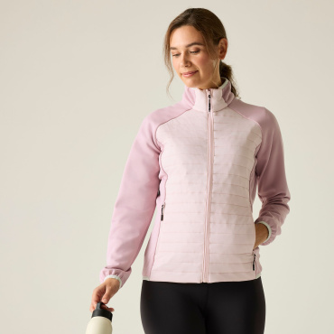 REGATTA Clumber Hybrid pink women's outdoor jacket, comfortable and suitable for