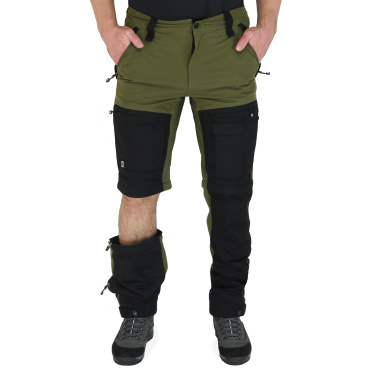 Asoto Vattern Zip-Off men's olive outdoor pants with DWR and detachable legs 2-i