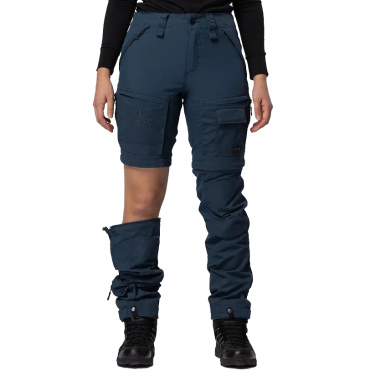 Beyond Nordic Sweden Zip-Off modré dámské outdoor kalhoty 2v1 Teflon EcoElite®