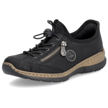 RIEKER N3267-01 černé dámské polobotky