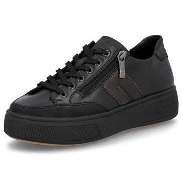 RIEKER M7711-00 černé dámské kožené tenisky