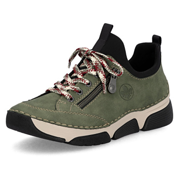RIEKER 45973-54 green women's comfortable sneakers, Anti-Stress sole