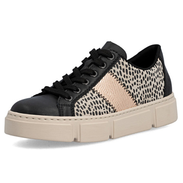 RIEKER N5910-62 black women's sneakers, modern and comfortable, Anti-Stress sole