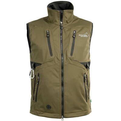 ARRAK SWEDEN Acadia olivová pánská softshell vesta 3 vrstvý materiál DWR