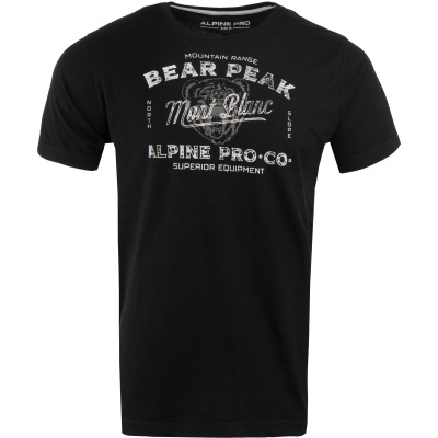 ALPINE PRO Kades černé pánské triko 100% Ba