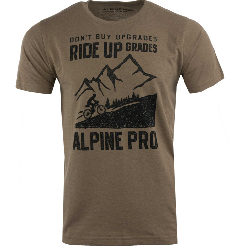 ALPINE PRO Zebaro hnědé pánské triko
