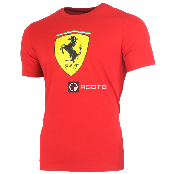 Puma Ferrari Shield červené pánské triko 100% Ba