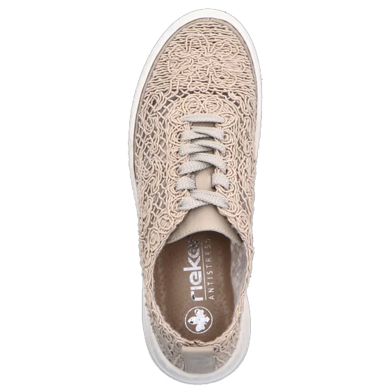 detail RIEKER N6409-62 béžové dámské letní tenisky