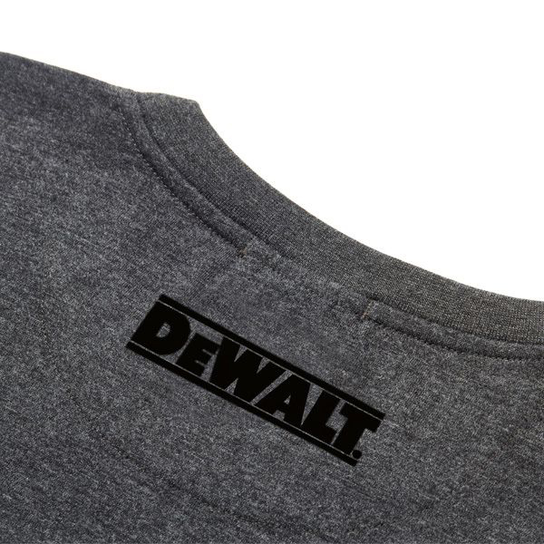 detail DEWALT ORIGINAL Ontario šedé pánské pracovní triko 100% Ba