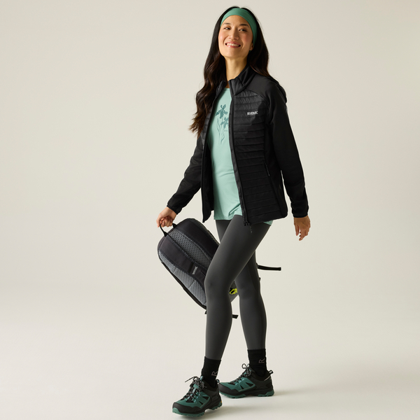 detail REGATTA Clumber Hybrid black women's outdoor jacket, comfortable and suitable fo