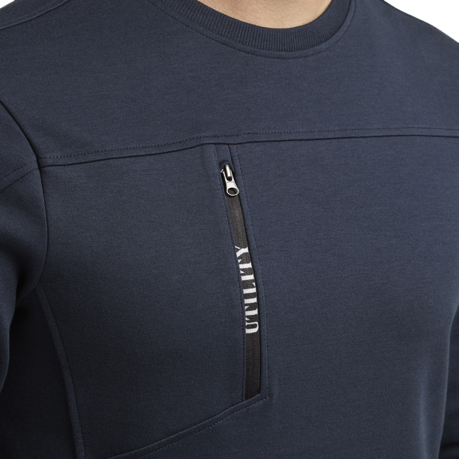 detail DIADORA Crew Litework modrá pánská mikina ke krku