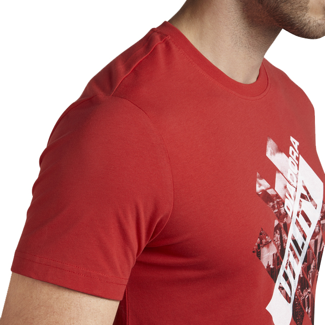 detail DIADORA Organic červené pánské triko 100% Ba