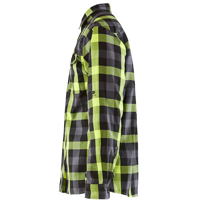 detail BLAKLADER Sweden Flannel zelená pánská flanel košile