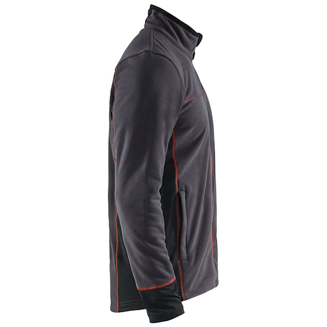 detail BLAKLADER Sweden Super Light Fleece šedá pánská mikina