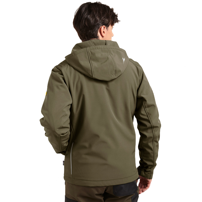 detail DIADORA Sail olivová pánská softshell bunda