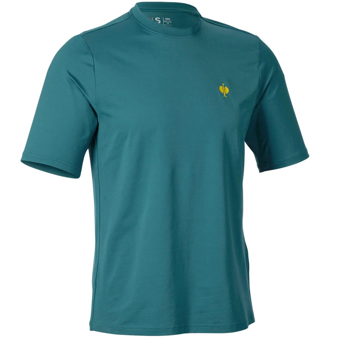 detail Engelbert Strauss zelené pánské prodyšné funkční triko UV ochrana 50 +