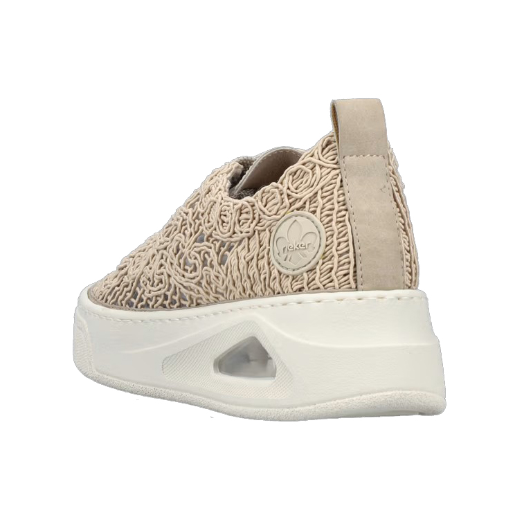 detail RIEKER N6409-62 béžové dámské letní tenisky