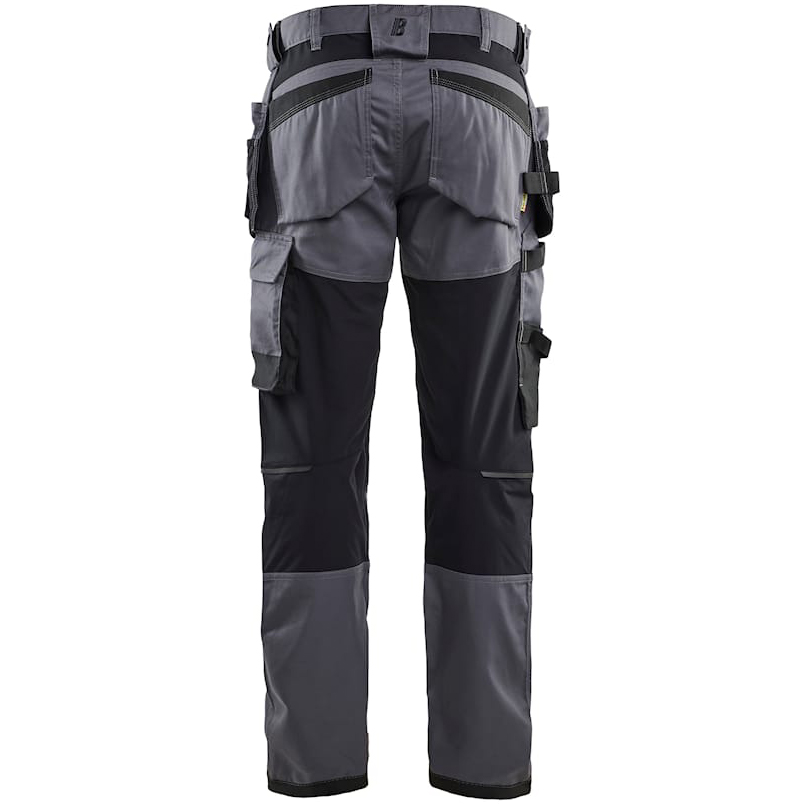detail BLAKLADER Sweden Craftsman Stretch šedé pánské pracovní kalhoty + kapsy