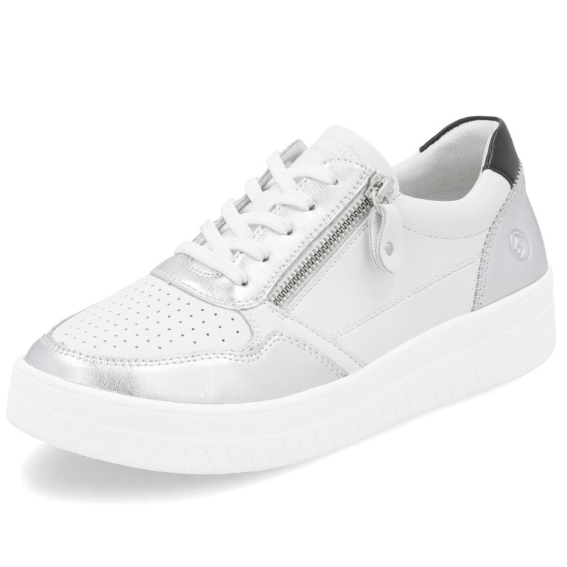 detail RIEKER Remonte D0J05-80 bílé dámské kožené tenisky
