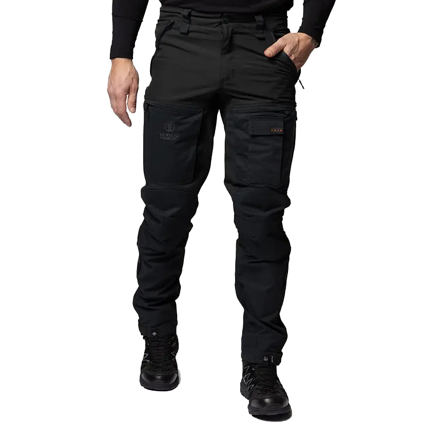 detail Beyond Nordic černé pánské outdoor kalhoty Teflon EcoElite® RECCO