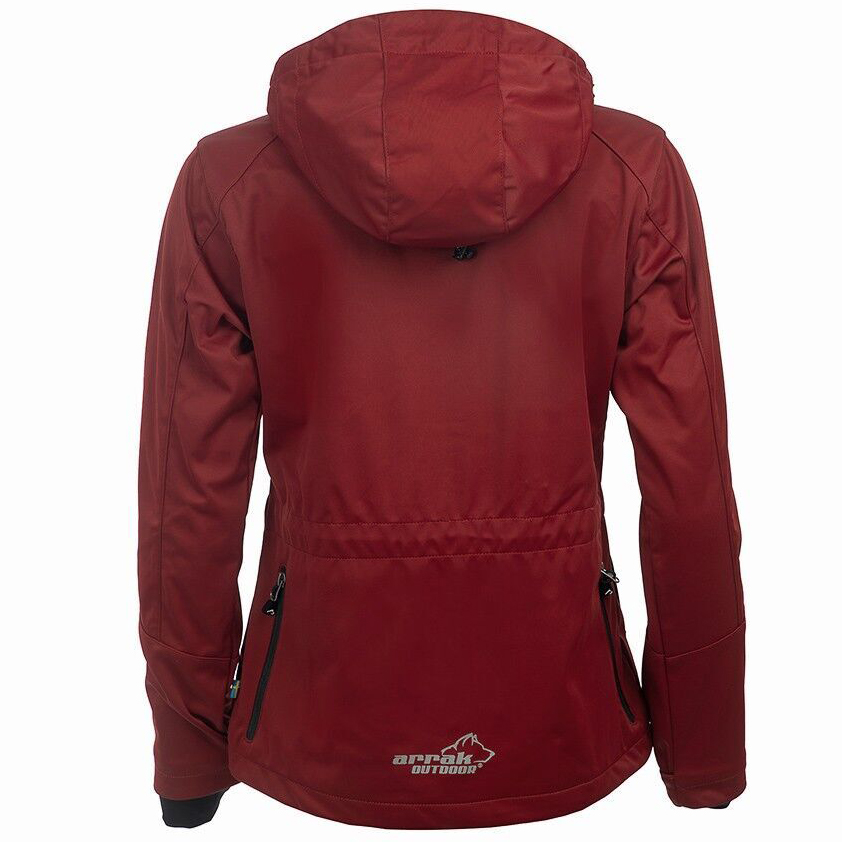 detail ARRAK SWEDEN Akka červená dámská funkční outdoor bunda