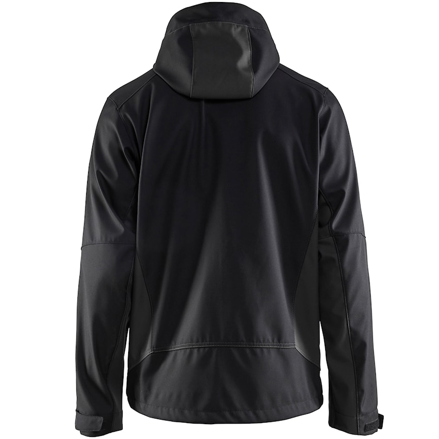 detail BLAKLADER Sweden černá pánská softshell bunda