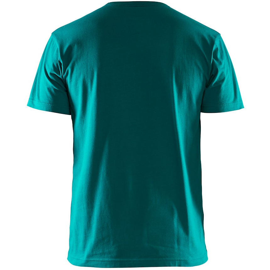 detail BLAKLADER Sweden 3D Logo modré pánské profi triko 100% Ba