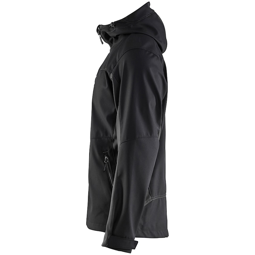 detail BLAKLADER Sweden černá pánská softshell bunda
