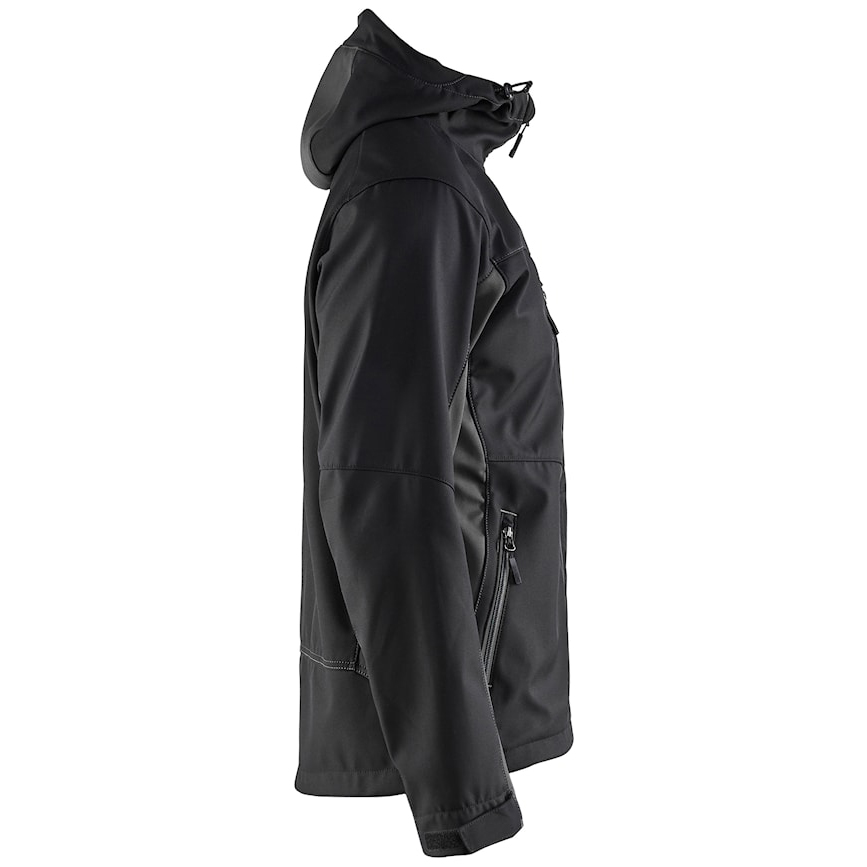 detail BLAKLADER Sweden černá pánská softshell bunda