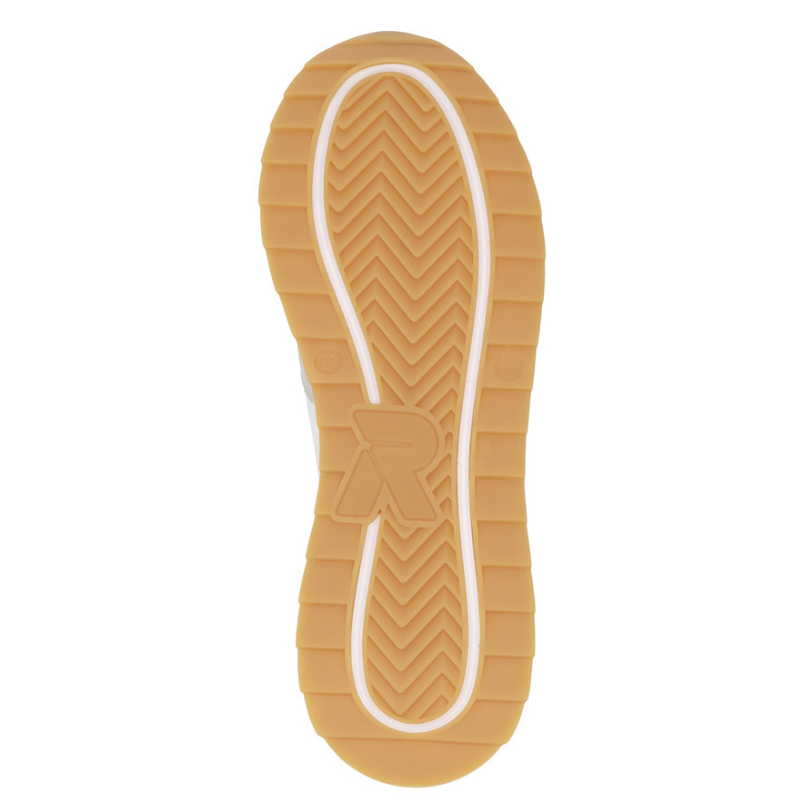 detail RIEKER W2401-81 bílé dámské kožené tenisky