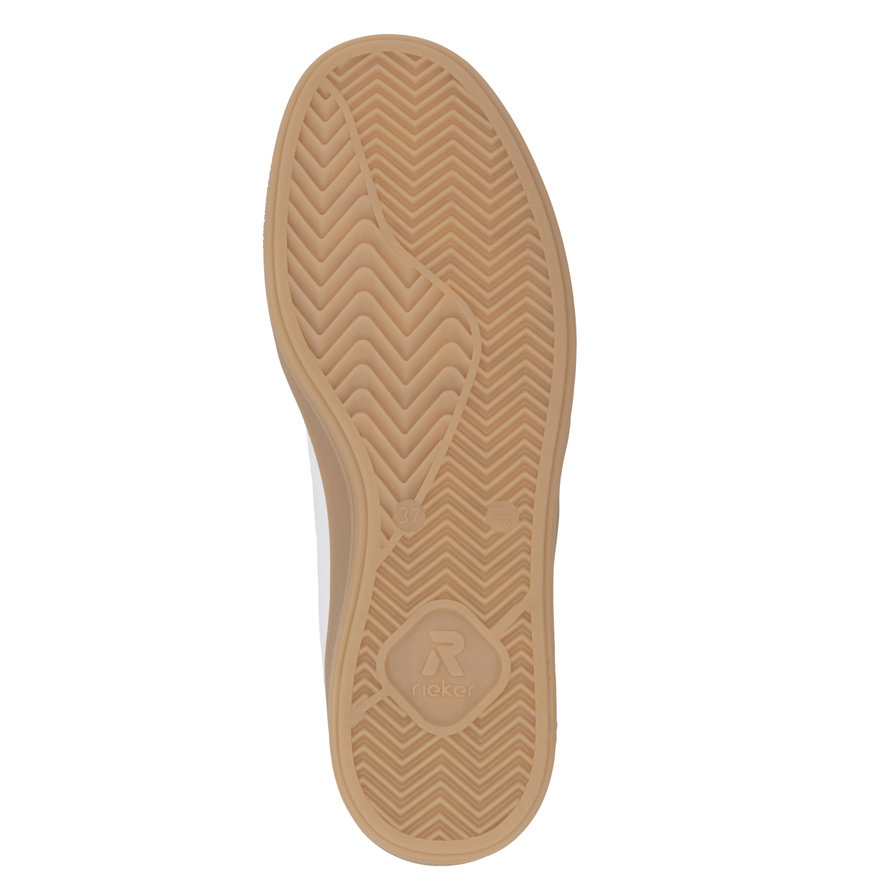 detail RIEKER W2200-80 bílé dámské kožené tenisky