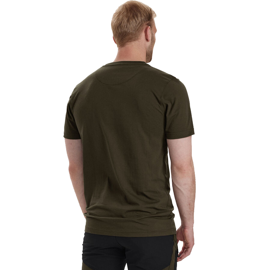 detail Deerhunter Denmark Logo olivové pánské triko