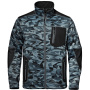 preview SIR Fighter camo šedá pánská premium softshell pletená bunda