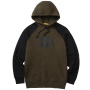 preview Caterpillar pánská bavlněná pohodlná mikina Colorblock olivová Two Tone