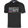 preview SPARCO 1977 Motorsport Heritage černé pánské triko Stretch