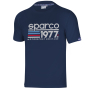 preview SPARCO 1977 Motorsport Heritage modré pánské triko Stretch