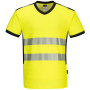 preview PORTWEST PW310 triko reflexní Hi-Vis žluté s výstřihem do V