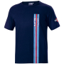 preview SPARCO Martini Racing Stripes modré pánské triko Stretch