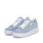 preview RIEKER W2605-12 modré dámské moderní kožené tenisky do města