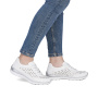 preview RIEKER L3217-80 bílé dámské kožené tenisky vzdušné, antistress podrážka